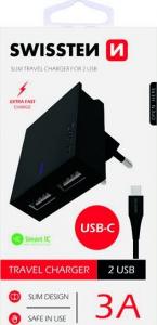 Ładowarka Swissten 2x USB-A 3 A (22044000) 2