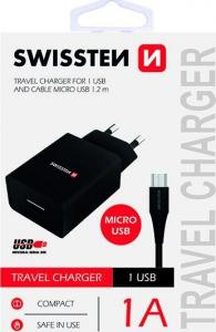 Ładowarka Swissten 1x USB-A 1 A (22062000) 2
