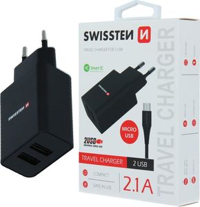 Ładowarka Swissten 2x USB-A 2.1 A (22052000) 2