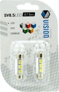 Żarówka LED Vision rurka SV8.5 -3 LED SMD 11x36 1W biała 2szt uniwersalny 1