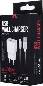 Ładowarka MaxLife  MXTC-01 1x USB-A 2.1 A (64736) 2