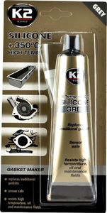 K2 K2 Szary silikon wysokotemperaturowy do 350°C tubka 85g uniwersalny 1