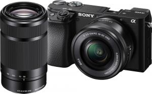 Aparat Sony Alpha 6100 + SEL-P 16-50 mm + SEL 55-210 mm 1