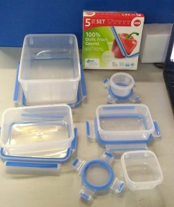 Emsa Emsa Food Clip&Close 508568 5 pcs. Set transparent/blue 2