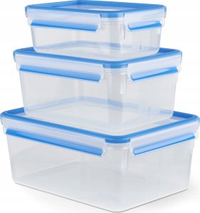 Emsa Emsa Food Clip&Close 508567 3p Set transparent/blue 1