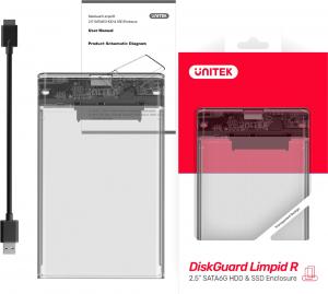 Kieszeń Unitek USB 3.2 Gen 1 - SATA6G 2.5 HDD/SSD DiskGuard Limpid R (S1103A) 5