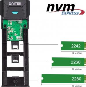 Kieszeń Unitek USB 3.1 Typ-C na M.2 SSD NVMe (S1203ABK) 8