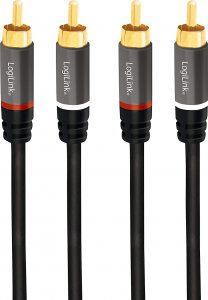 Kabel LogiLink RCA (Cinch) x2 - RCA (Cinch) x2 7.5m czarny (CA1208) 1