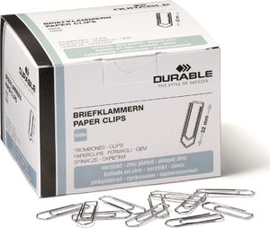 Durable DURABLE Briefklammern 32 mm 1000 Stück verzinkt 1