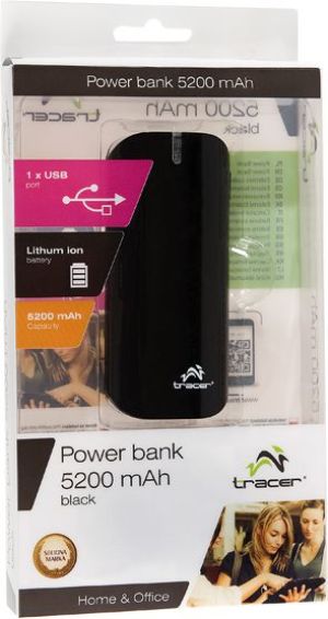 Powerbank Tracer Power bank 5200 mAh czarny (TRABAT44376) 3