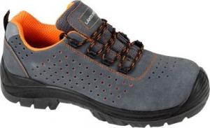 Lahti Pro półbuty zamszowe z otworami szaro-pomarańczowe, S1P SRC, rozmiar 43 (L3041643) 2