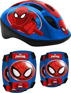 Spiderman Zestaw rowerowy kask dziecięcy + ochraniacze 1