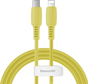 Kabel USB Baseus USB-C - Lightning 1.2 m Żółty (CATLDC-0Y) 1