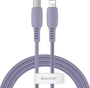 Kabel USB Baseus USB-C - Lightning 1 m Fioletowy (CATLDC-05) 1