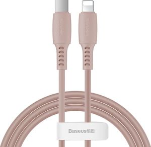 Kabel USB Baseus USB-A - USB-C + Lightning 1 m Różowy (CATLDC-04) 1