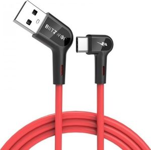 Kabel USB Blitzwolf USB-A - USB-C 1.8 m Czerwony (BW-AC1 1.8M) 1