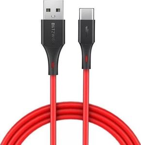 Kabel USB Blitzwolf USB-A - USB-C 1.8 m Czerwony (BW-TC15 Red) 1