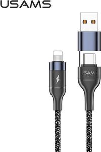 Kabel USB Usams USB-A - Lightning 1.2 m Czarny (63779-uniw) 1