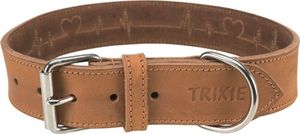 Trixie Obroża Rustic Heartbeat z grubej skóry, L–XL: 55–65 cm/40 mm, brązowa 1