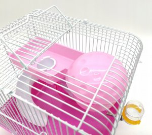 Panama Pet Klatka dla gryzoni do czasowego pobytu 27x20,5x25,5 cm biało/różowa 4