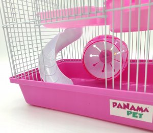 Panama Pet Klatka dla gryzoni do czasowego pobytu 27x20,5x25,5 cm biało/różowa 6