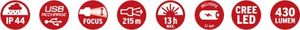 Latarka Brennenstuhl Latarka akumulatorowa LED LuxPremium ze zmienna ogniskowa TL 400 AFS IP44 CREE-LED 430lm 1178600201 5