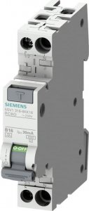 Siemens Wyłącznik różnicowo-nadprądowy 2P 10A B 0,03A typ AC 5SV1316-0KK10 1