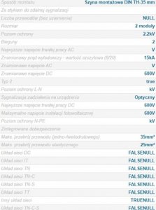 Eti-Polam Ogranicznik przepięć PV Typ 2 C 600V DC 20kA ETITEC S C-PV 600/20 002445306 2