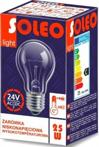 Helios Żarówka wysokotemperaturowa 24V 25W E27/27Al A55CL 1CT/100 1000h Soleo WST-2658 1