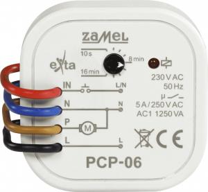 Zamel przekaźnik czasowy do sterowania wentylatorem łazienkowym 5A 230VAC PCP-06 (EXT10000263) 1