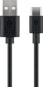 Kabel USB Goobay USB-A - USB-C 2 m Czarny (59122) 1