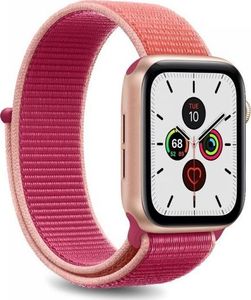 Puro PURO Apple Watch Band - Nylonowy pasek do Apple Watch 42 / 44 mm (Karalowy/Różowy) 1