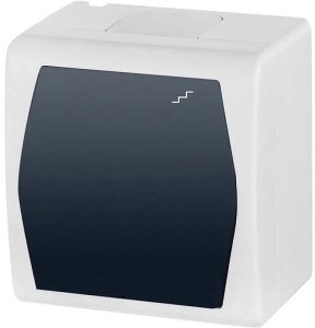 Elektro-Plast Hermes2 Łącznik schodowy biały IP44 z klapka dymną 1003-01 2