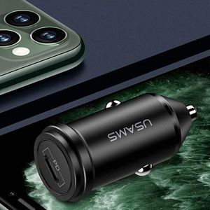 Ładowarka Usams USAMS Ład. sam. USB-C C14 18W 5V-3A (only head) PD3.0 Fast Charge czarny/black CC95GC01 (US-CC095) 2