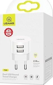 Ładowarka Usams T20 2x USB-A 2.1 A (63939-uniw) 2