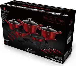 Berlinger Haus Zestaw garnków METALLIC BURGUNDY [BH-6162] 6