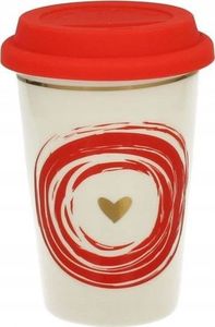 DUO Kubek porcelanowy z silikonową pokrywką 380 ml Duo SIMPLY LOVE E uniwersalny 1