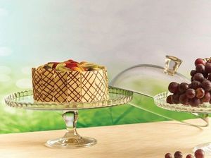 Pasabahce Szklana Patera z Kloszem 32cm na Tort Ciasto Pasabahce uniwersalny 2