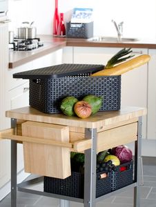 Curver Koszyk Pudełko z pokrywką L Szary Kosz Pojemnik CURVER uniwersalny 3