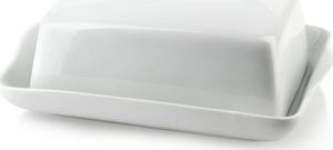 Maselniczka Affek Design Maselnica Porcelanowa z Pokrywką Biały Pojemnik na Masło 1