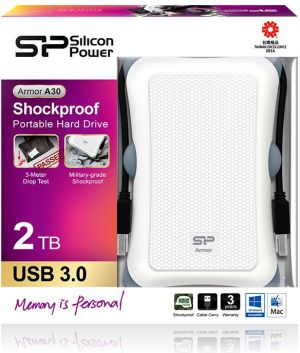 Dysk zewnętrzny HDD Silicon Power Armor A30 2TB Biały (SP020TBPHDA30S3W) 4