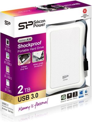 Dysk zewnętrzny HDD Silicon Power Armor A30 2TB Biały (SP020TBPHDA30S3W) 6