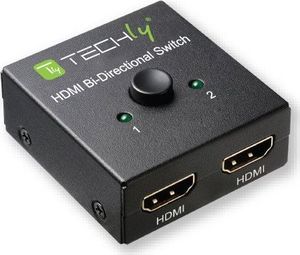 Techly TECHLY 108606 Techly Dwukierunkowy 2-portowy przełącznik HDMI 2.0 2x1 lub 1x2 4K@60Hz 1