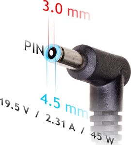 Zasilacz do laptopa Akyga 45 W, 3 mm, 2.3 A, 19.5 V (AK-ND-68) 3