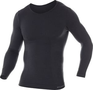 Brubeck Koszulka męska z długim rękawem Comfort Wool grafitowa r. XXL (LS11600) 3