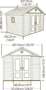 Lifetime LIFETIME SZOPA OGRODOWA PREMIUM 335X335 CM 6433 7