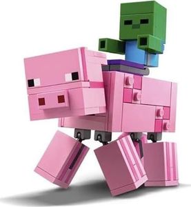 LEGO Minecraft BigFig Świnka i mały zombie (21157) 2