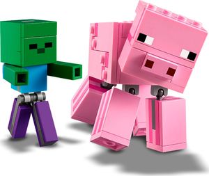 LEGO Minecraft BigFig Świnka i mały zombie (21157) 4