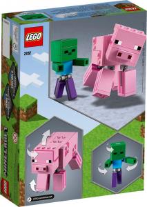 LEGO Minecraft BigFig Świnka i mały zombie (21157) 6