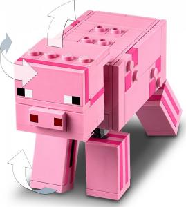 LEGO Minecraft BigFig Świnka i mały zombie (21157) 7